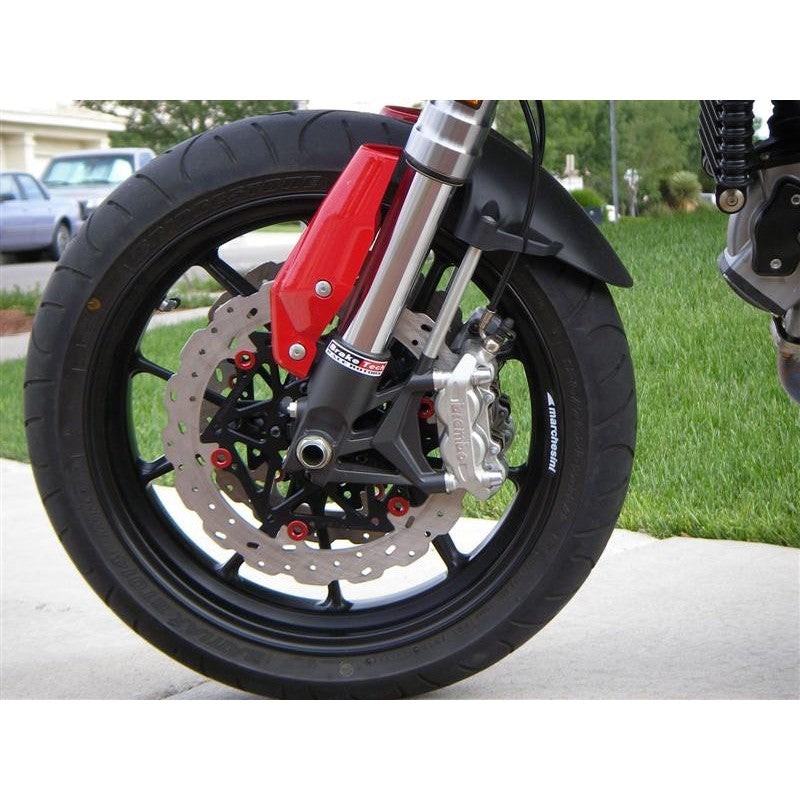 BRAKETECH 320mm x 6mm AXIS Race Spec Over-Size Kit  w/ Hard Anodized Carriers  Stainless Steel For Kawasaki ZX-6R/ZX636, ZX-10R & ZX-14R