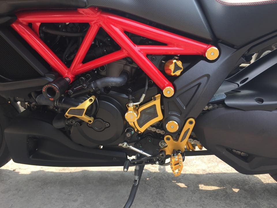 DBK Special Parts (Ducabike) Adjustable Rearsets for the Ducati Diavel