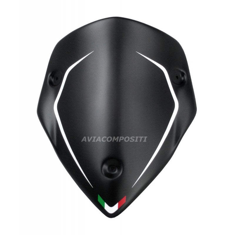 AviaCompositi Carbon Fiber Windscreen for Ducati Multistrada 1260 / 1200 / 950 / Enduro - With Stripe