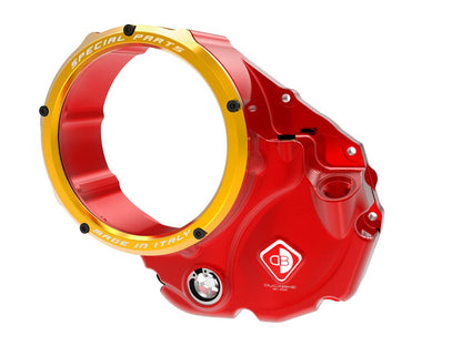 DBK Special Parts (Ducabike) NEW EVO-3D Clear Wet Clutch Cover for most Wet Clutch Ducati's