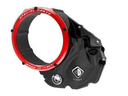 DBK Special Parts (Ducabike) NEW EVO-3D Clear Wet Clutch Cover for most Wet Clutch Ducati's