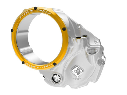 DBK Special Parts (Ducabike) NEW EVO-3D Clear Wet Clutch Cover for the Ducati Hypermotard 821 (2015) / 939 / 950, Multistrada 950, Supersport /S and Monster 821