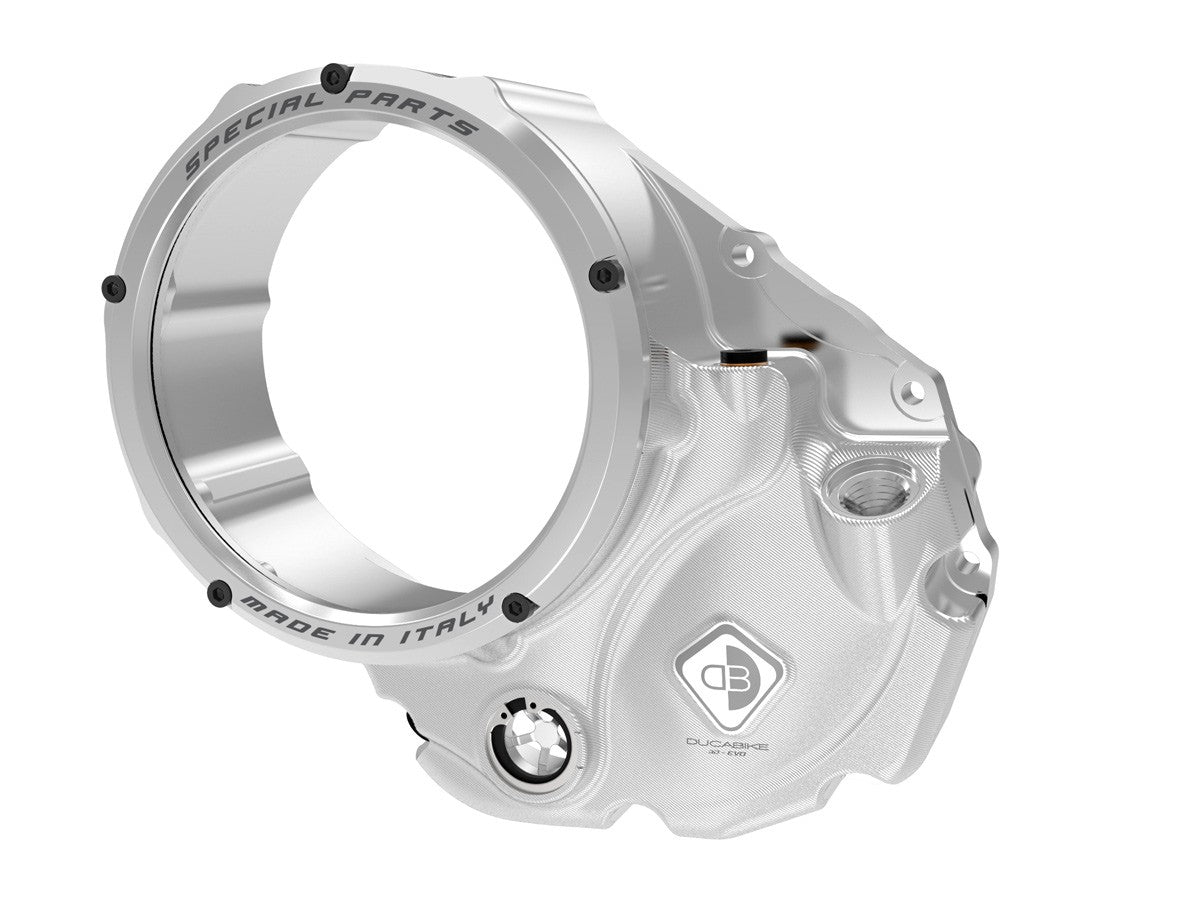 DBK Special Parts (Ducabike) NEW EVO-3D Clear Wet Clutch Cover for most Wet Clutch Ducati's