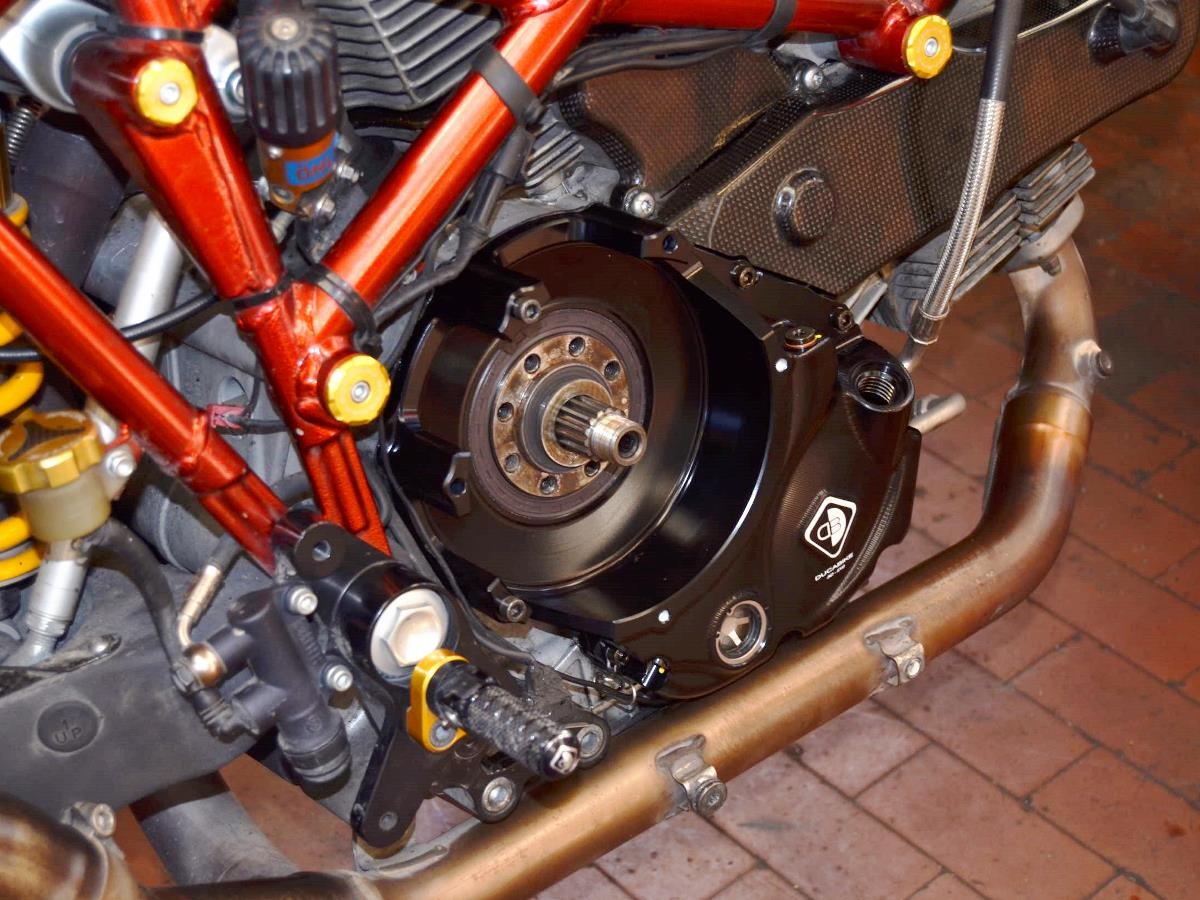 DBK Special Parts (Ducabike) Billet Vented Clutch Side Engine Case Cover for Dry Clutch Ducati- Old Version