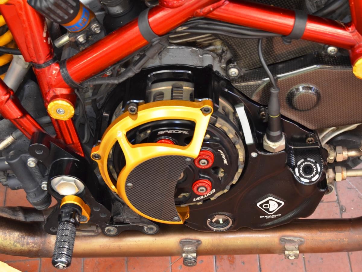 DBK Special Parts (Ducabike) Billet Vented Clutch Side Engine Case Cover for Dry Clutch Ducati- Old Version