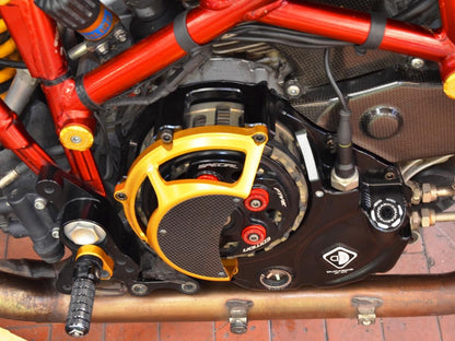 DBK Special Parts (Ducabike) Billet Vented Clutch Side Engine Case Cover for Dry Clutch Ducati- Old Version