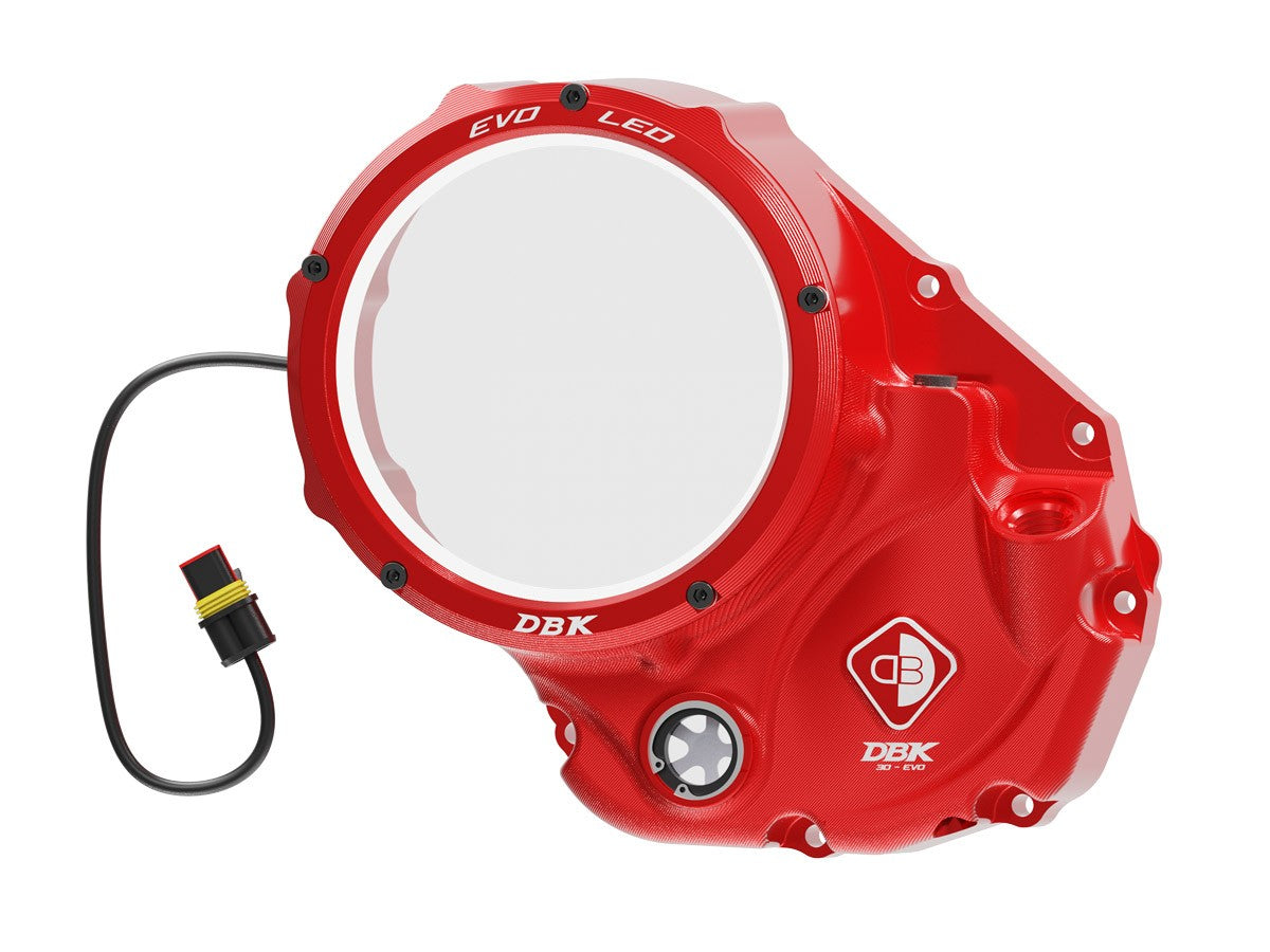 DBK Special Parts (Ducabike) EVO LED Clear Wet Clutch Cover for most Wet Clutch Ducati's