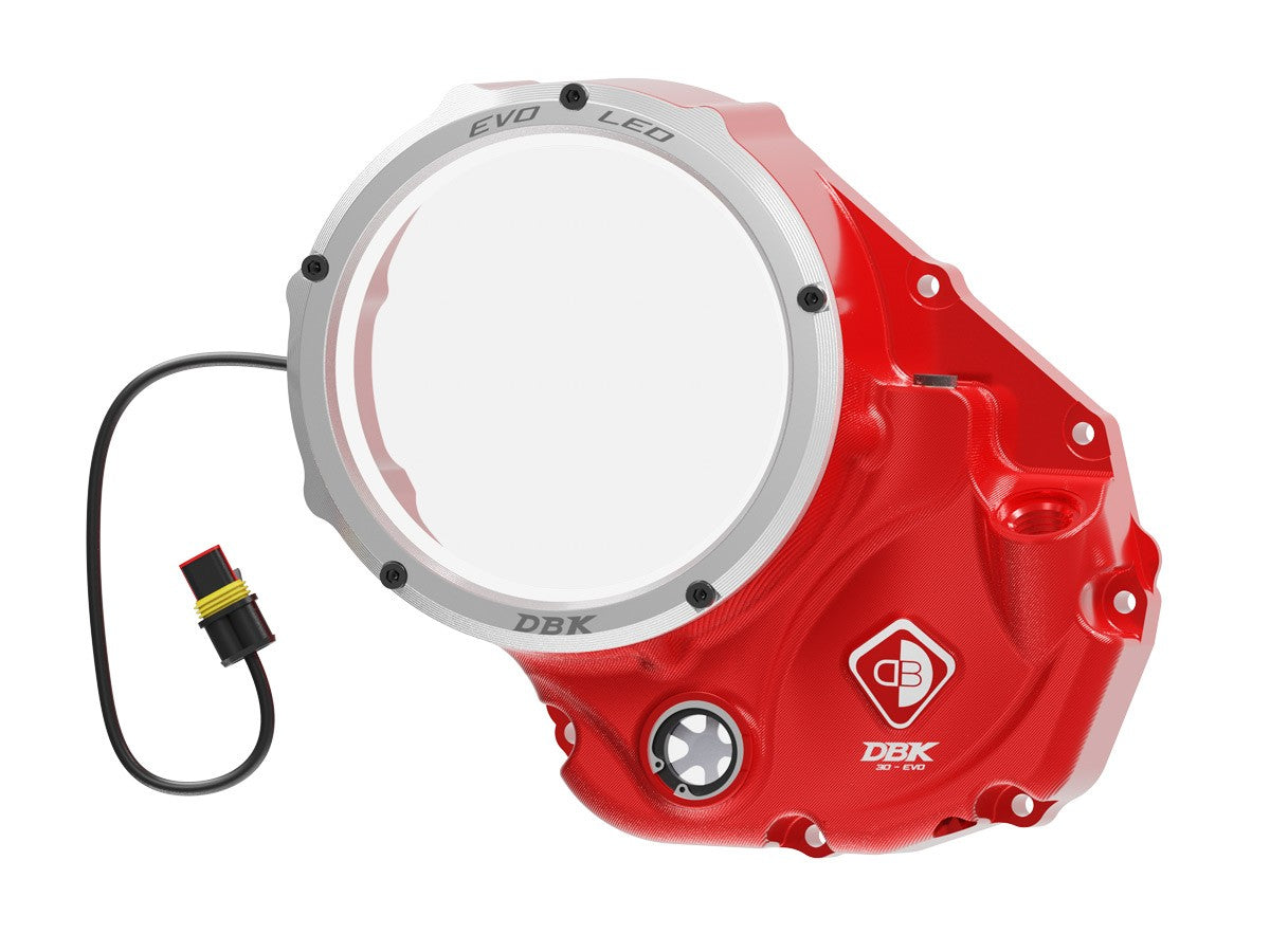 DBK Special Parts (Ducabike) EVO LED Clear Wet Clutch Cover for most Wet Clutch Ducati's
