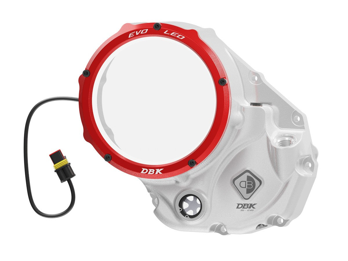 DBK Special Parts (Ducabike) EVO LED Clear Wet Clutch Cover for the Ducati Multistrada 1200 / 1260 (2015+), Diavel 1260, and XDiavel