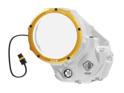 DBK Special Parts (Ducabike) EVO LED Clear Wet Clutch Cover for the Ducati Monster 937, Multistrada V2, and DesertX