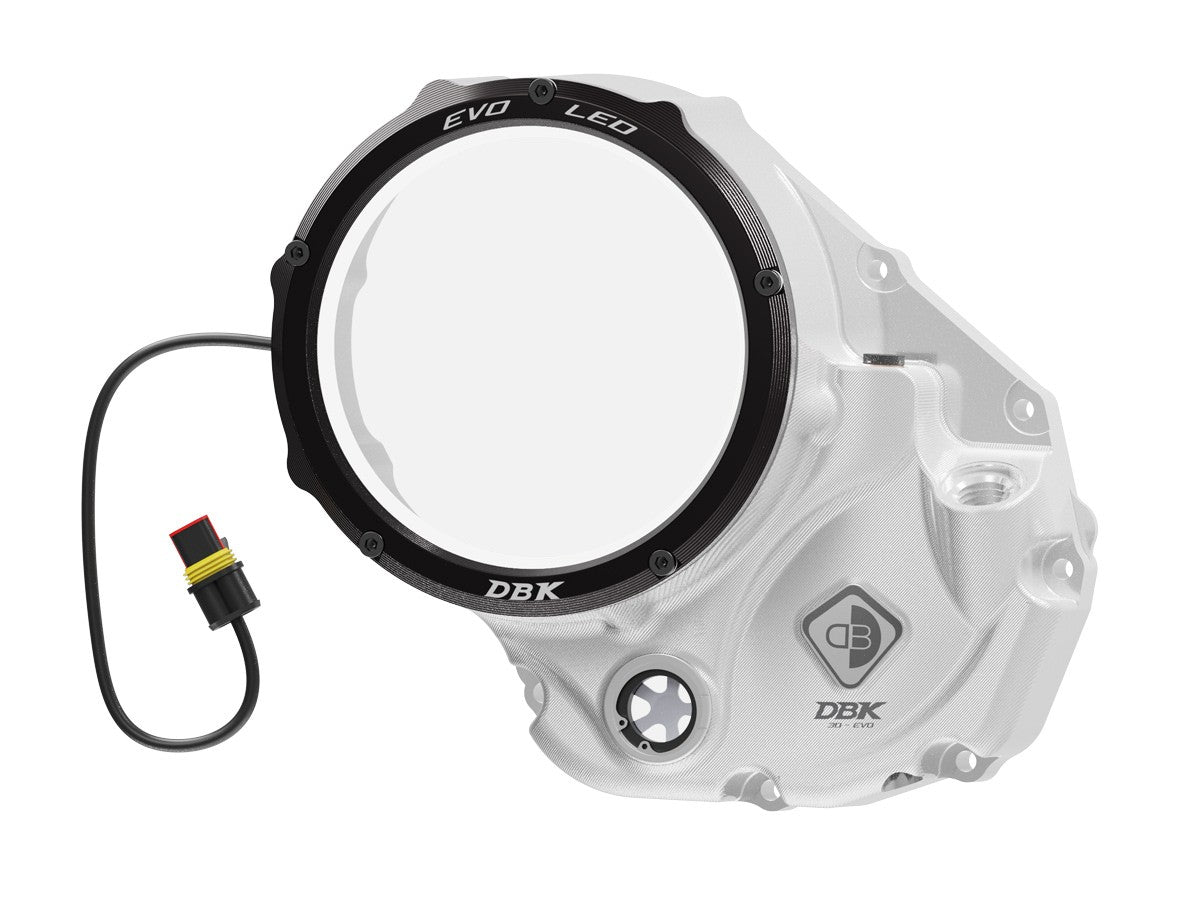 DBK Special Parts (Ducabike) EVO LED Clear Wet Clutch Cover for the Ducati Multistrada 1200 / 1260 (2015+), Diavel 1260, and XDiavel