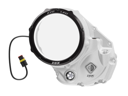 DBK Special Parts (Ducabike) EVO LED Clear Wet Clutch Cover for the Ducati Monster 937, Multistrada V2, and DesertX