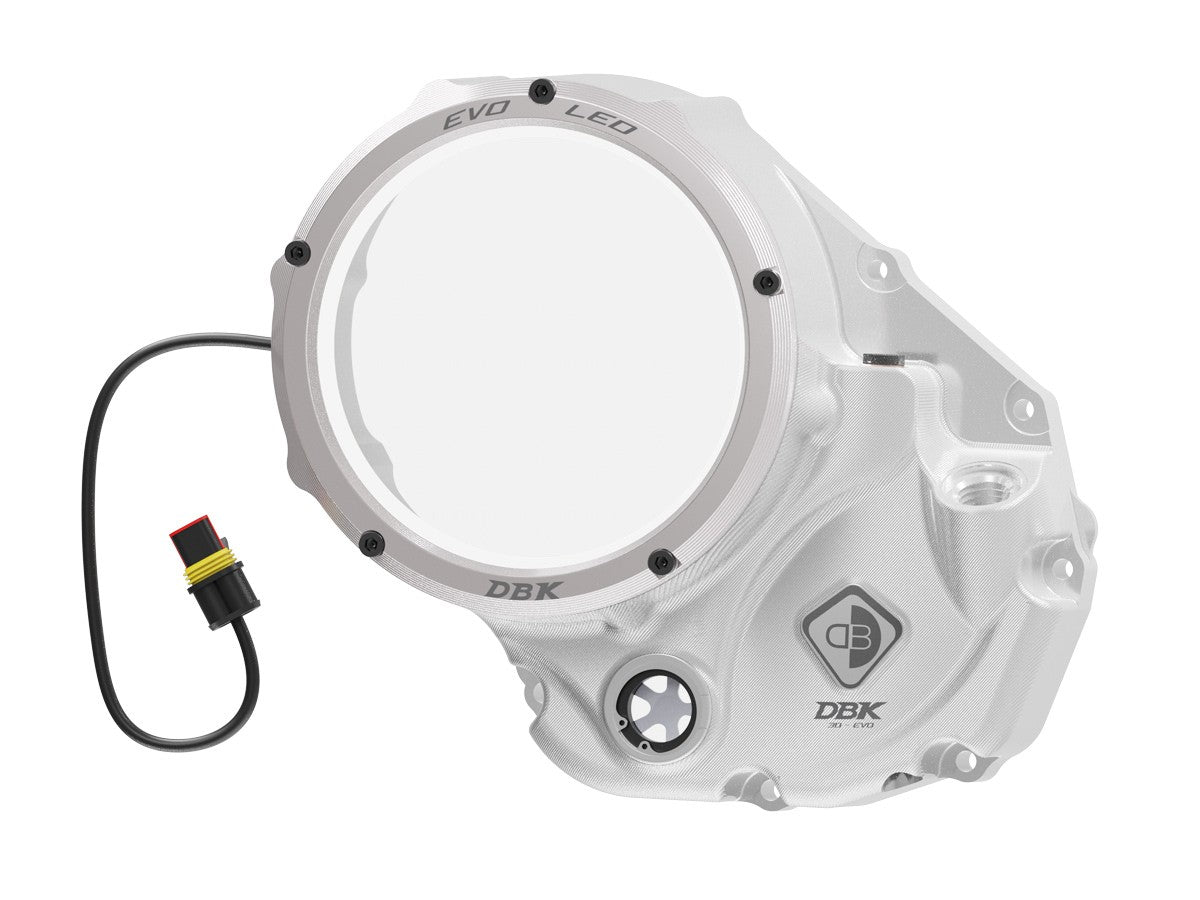 DBK Special Parts (Ducabike) EVO LED Clear Wet Clutch Cover for the Ducati Multistrada 1200 / 1260 (2015+), Diavel 1260, and XDiavel