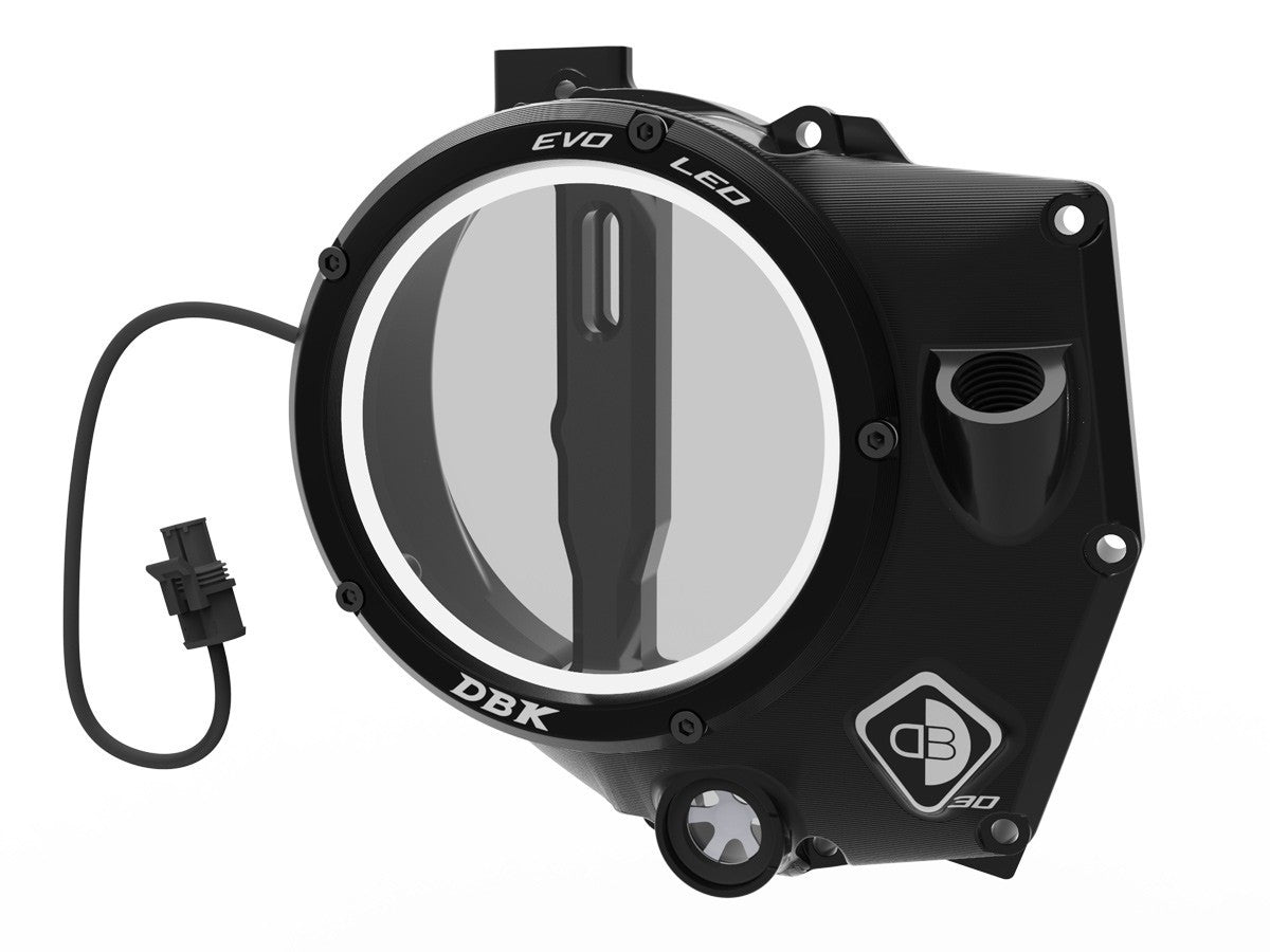 DBK Special Parts (Ducabike) EVO LED Clear Wet Clutch Cover for the KTM 990 Duke (2024+)