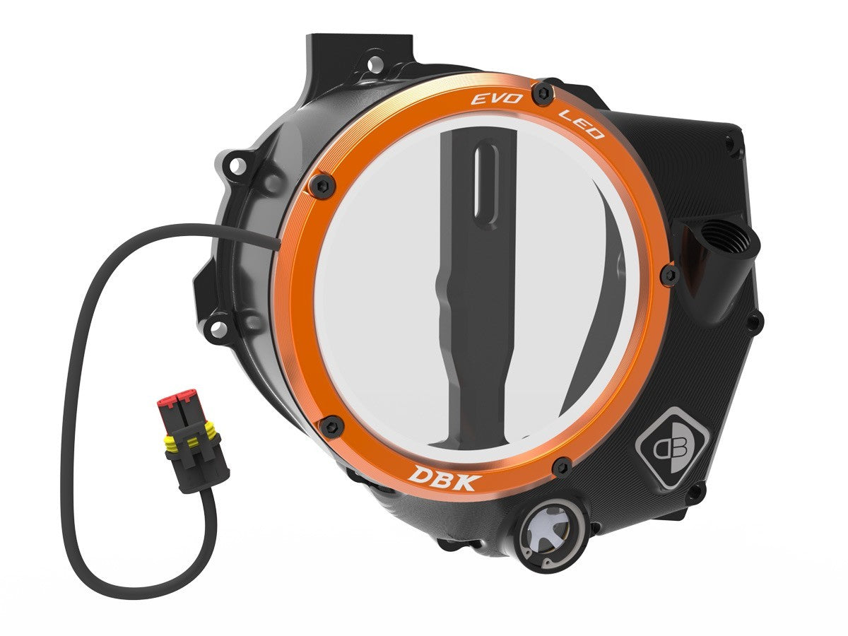 DBK Special Parts (Ducabike) EVO LED Clear Wet Clutch Cover for the KTM 990 Duke (2024+)