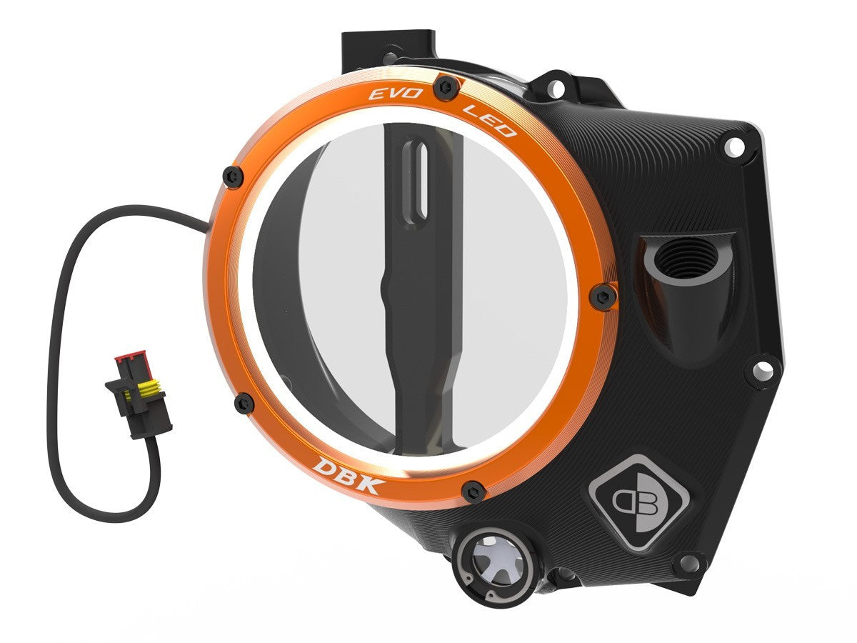 DBK Special Parts (Ducabike) EVO LED Clear Wet Clutch Cover for the KTM 990 Duke (2024+)