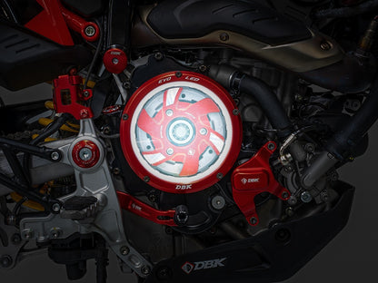 DBK Special Parts (Ducabike) EVO LED Clear Wet Clutch Cover for the Hypermotard 698 Mono