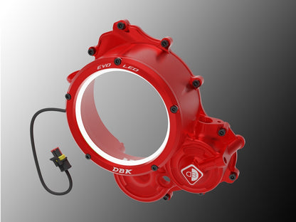 DBK Special Parts (Ducabike) EVO LED Clear Wet Clutch Cover for the Hypermotard 698 Mono