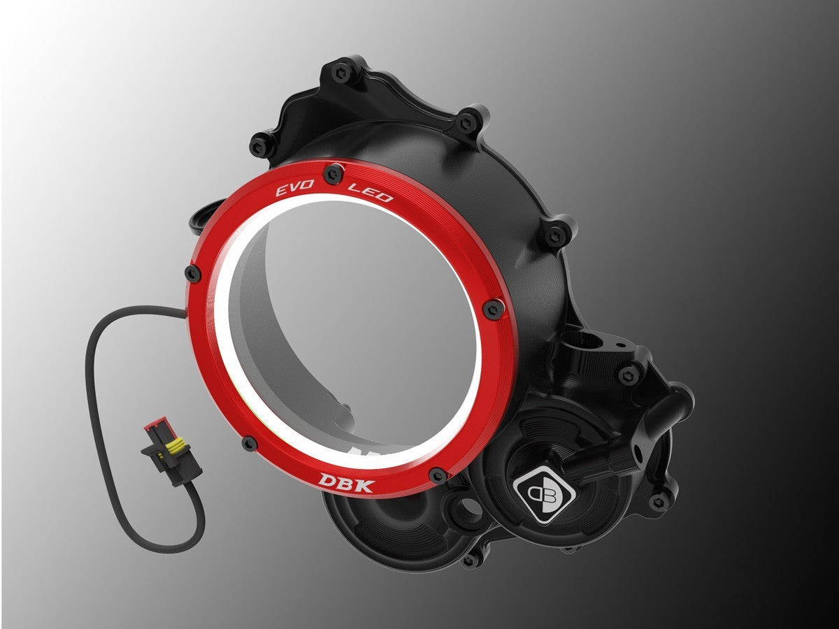 DBK Special Parts (Ducabike) EVO LED Clear Wet Clutch Cover for the Hypermotard 698 Mono