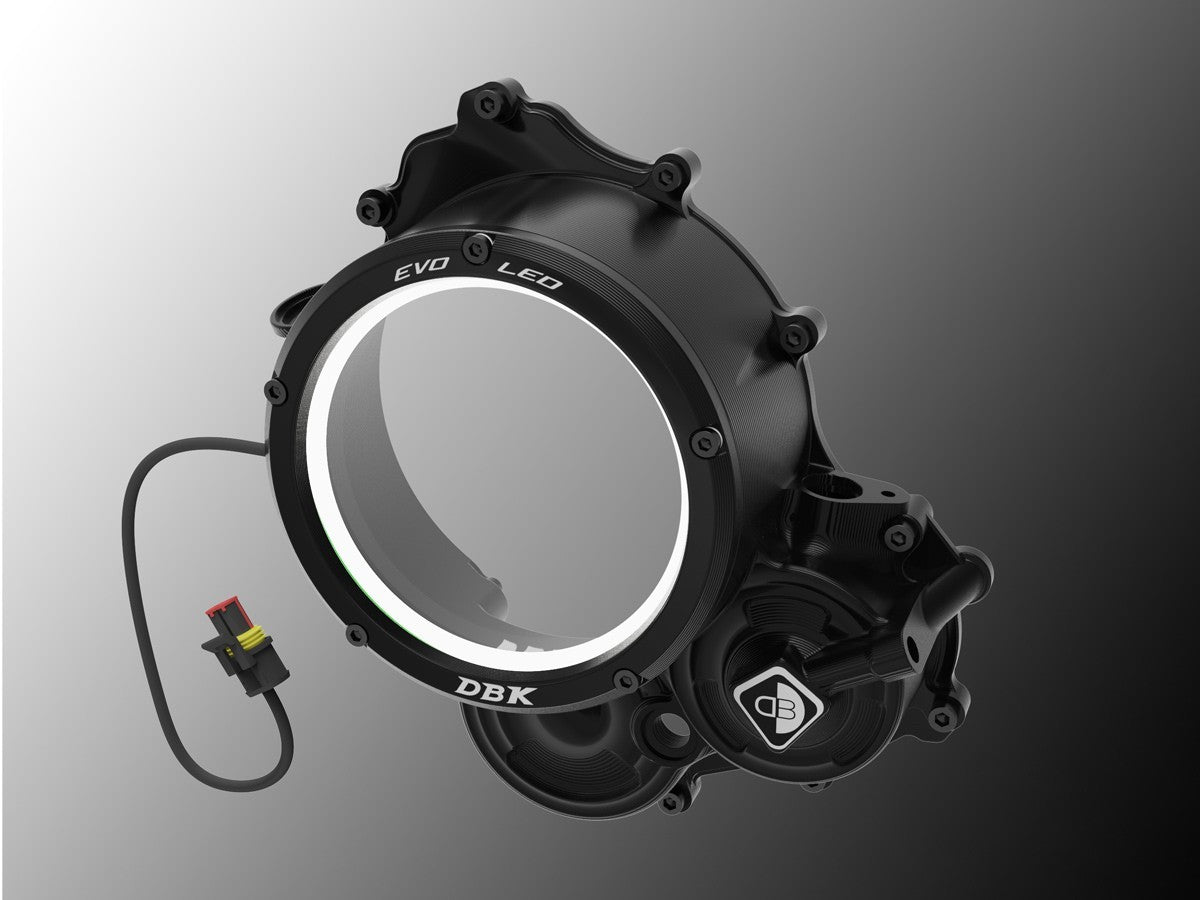 DBK Special Parts (Ducabike) EVO LED Clear Wet Clutch Cover for the Hypermotard 698 Mono