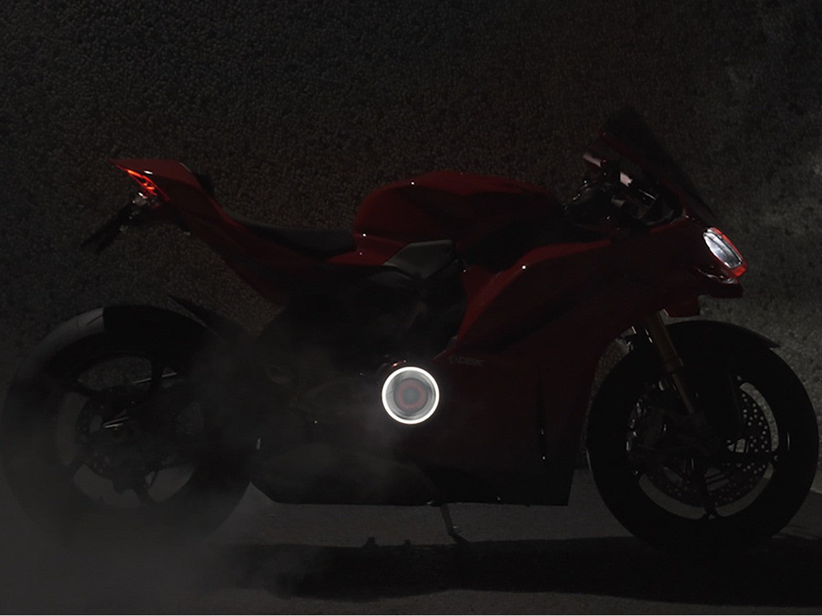 DBK Special Parts (Ducabike) EVO LED Dual Color Clear Wet Clutch Cover for the Ducati Panigale 1299/1199/959  Superleggera (and 899 too with modification)