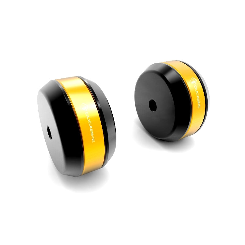 DBK Special Parts (Ducabike) BEVELED EDGE Dual Color Bar Ends for the Ducati Multistrada (2015+)