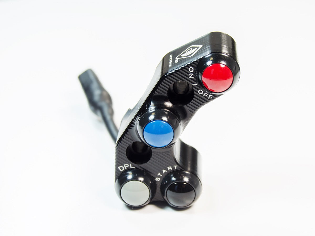 DBK Special Parts (Ducabike) Billet Run / Stop / Start Switch for Panigale V4 R for Brembo OE, RCS, and PT Master Cylinders