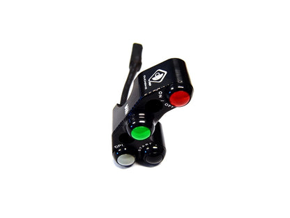 DBK Special Parts (Ducabike) 4 button Billet Run / Stop / Start Switch for Streetfighter V4 for Brembo OE, RCS, and Performance Technology Master Cylinders