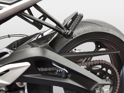 DBK Special Parts (Ducabike) Carbon Fiber Rear Hugger and Chain guard for Triumph Street Triple 765 S/R/RS