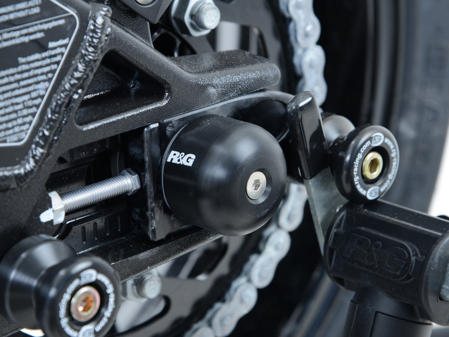 R&G Racing Rear Axle Sliders / Protectors For BMW S1000RR '11-'14  S1000R '14-'15  Suzuki GSX-R600 '06-'17  GSX-R750 '06-'17 & GSX-R1000 '05-'16