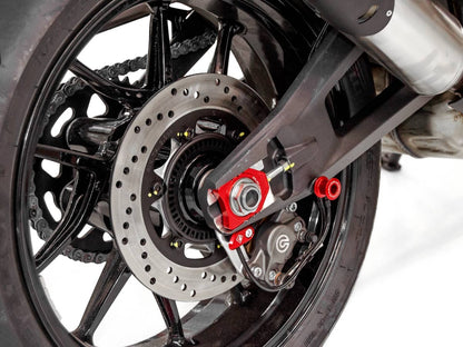 DBK Special Parts (Ducabike) Billet Chain Adjusters for the Ducati Monster 937 and Hypermotard 698 Mono