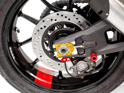 DBK Special Parts (Ducabike) Billet Chain Adjusters for the Ducati Monster 937 and Hypermotard 698 Mono