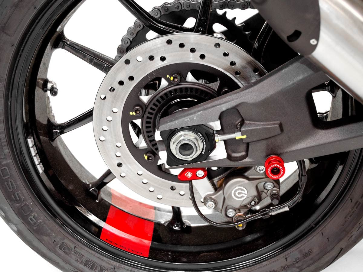 DBK Special Parts (Ducabike) Billet Chain Adjusters for the Ducati Monster 937 and Hypermotard 698 Mono