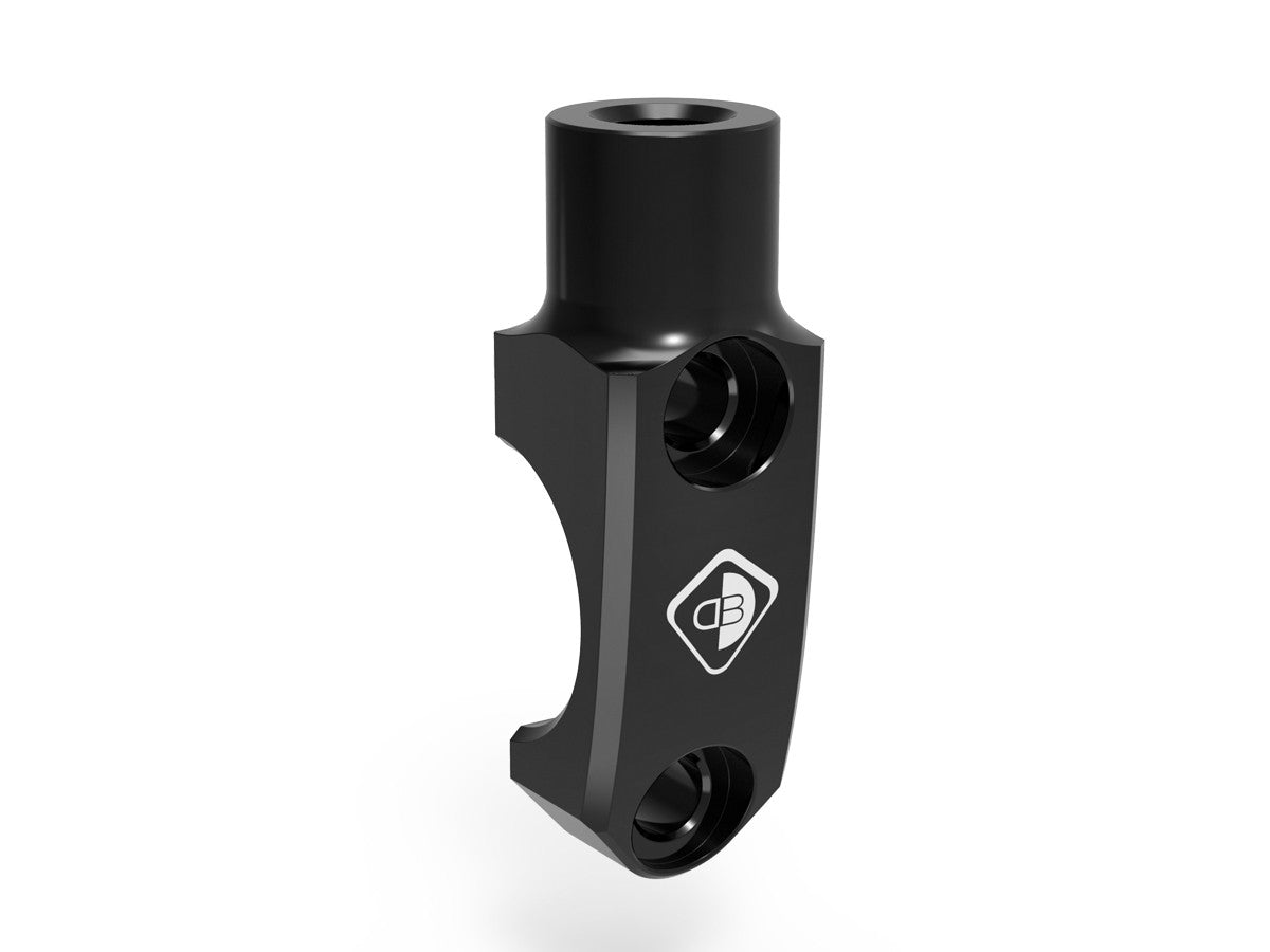 DBK Special Parts (Ducabike) Mirror Mount Handlebar Clamp for Brembo Semi-radial, RCS, and Performance Technology Master Cylinders - M8x1.25 - Left Hand Thread
