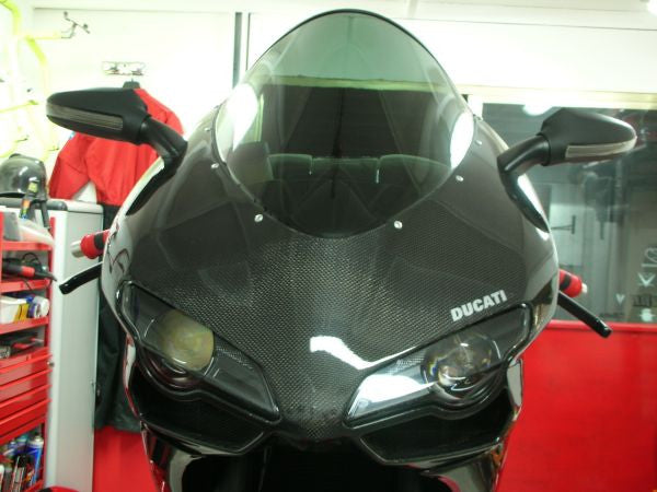 CARBONVANI - DUCATI 848 / 1098 & 1198 CARBON FIBER HEADLIGHT FAIRING - ROAD VERSION (2007-13)