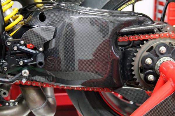 CARBONVANI - DUCATI 848 / 1098 & 1198 CARBON FIBER SBK SWINGARM COVER (2007-13)