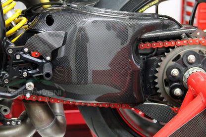 CARBONVANI - DUCATI 848 / 1098 & 1198 CARBON FIBER SBK SWINGARM COVER (2007-13)