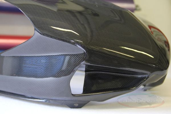 CARBONVANI - DUCATI 848 / 1098 & 1198 CARBON FIBER SBK HEADLIGHT FAIRING WITH SIDE AIR VENT (RACING) (2007-13)