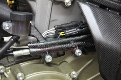 CARBONVANI - DUCATI 899 PANIGALE CARBON FIBER REAR HUGGER OIL TANK (BRAKE RESERVOIR) HOLDER