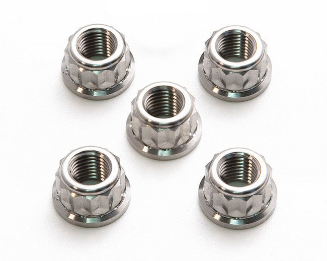 Motocorse Titanium Flange Nuts (Sprocket carrier nuts) for MV Agusta F4 / Brutale (B4) up to 2009 and Certain 2017+ Models