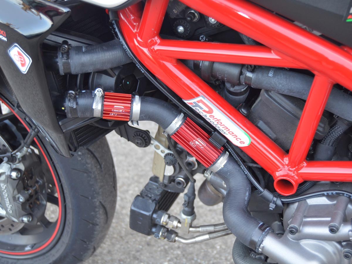 DBK Special Parts (Ducabike) Performance Technology In-Line Radiator Coolers for the Ducati Hypermotard 950 / SP