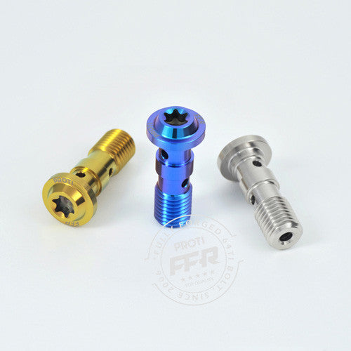 Proti M10 Universal Double Line Banjo Bolt M10L29-OT02 - 29mm long, 1.25 Pitch