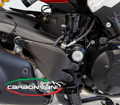 Carbonvani Carbon Fiber Right Hand Heel Guard for the Ducati Diavel V4
