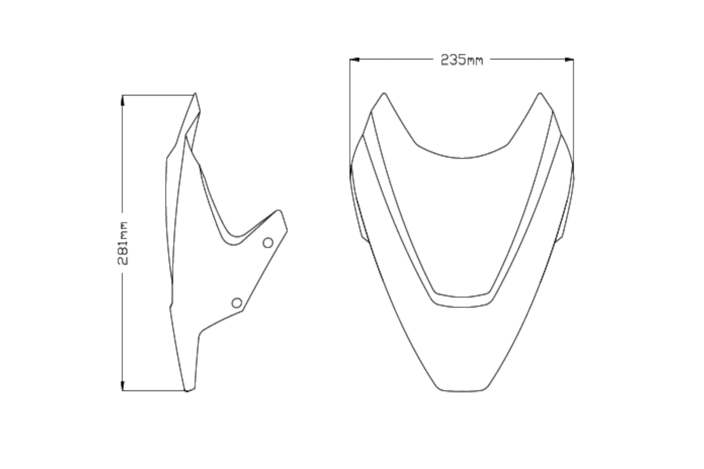PUIG New Generation Sport Windscreen for Ducati Streetfighter V4 / S