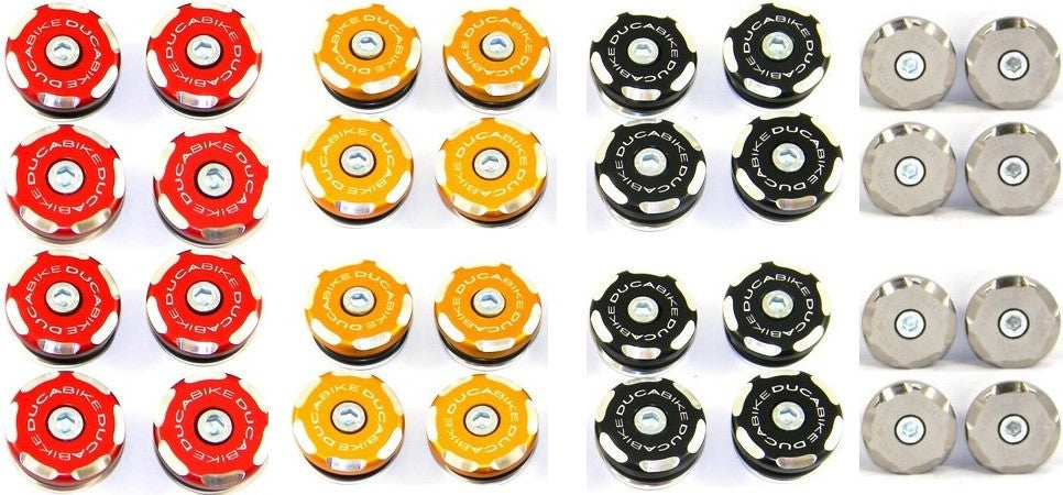 DBK Special Parts (Ducabike) Contrast Cut Frame Plug Kit for the Ducati Diavel