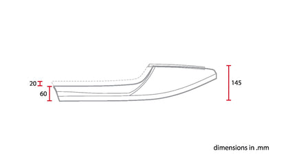 C-Racer "Neo Classic" Universal Cafe Racer Seat and Tail Fairing - SCR7.2