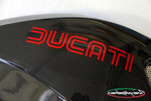 CARBONVANI - DUCATI MONSTER M1100 / M796 / M696 CARBON FIBER RH FUEL TANK SIDE PANEL WITH FRAME AND MESH - OLD