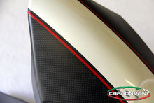 CARBONVANI - DUCATI MONSTER M696 / M796 / M1100 CARBON FIBER FRONT MUDGUARD OE style DUCATI CORSE (Red/White/Red)