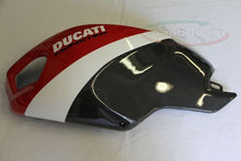 CARBONVANI - DUCATI MONSTER M1100 / M796 / M696 CARBON FIBER LH FUEL TANK SIDE PANEL DUCATI CORSE WITH FRAME AND MESH