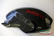 CARBONVANI - DUCATI MONSTER M1100 / M796 / M696 CARBON FIBER RH FUEL TANK SIDE PANEL WITH FRAME AND MESH - OLD